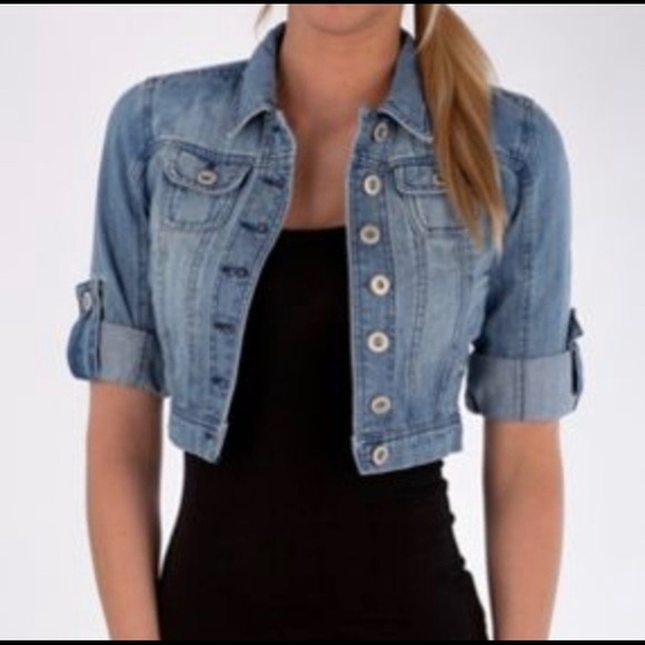 Highway Jeans Cropped Denim Jean Jacket 